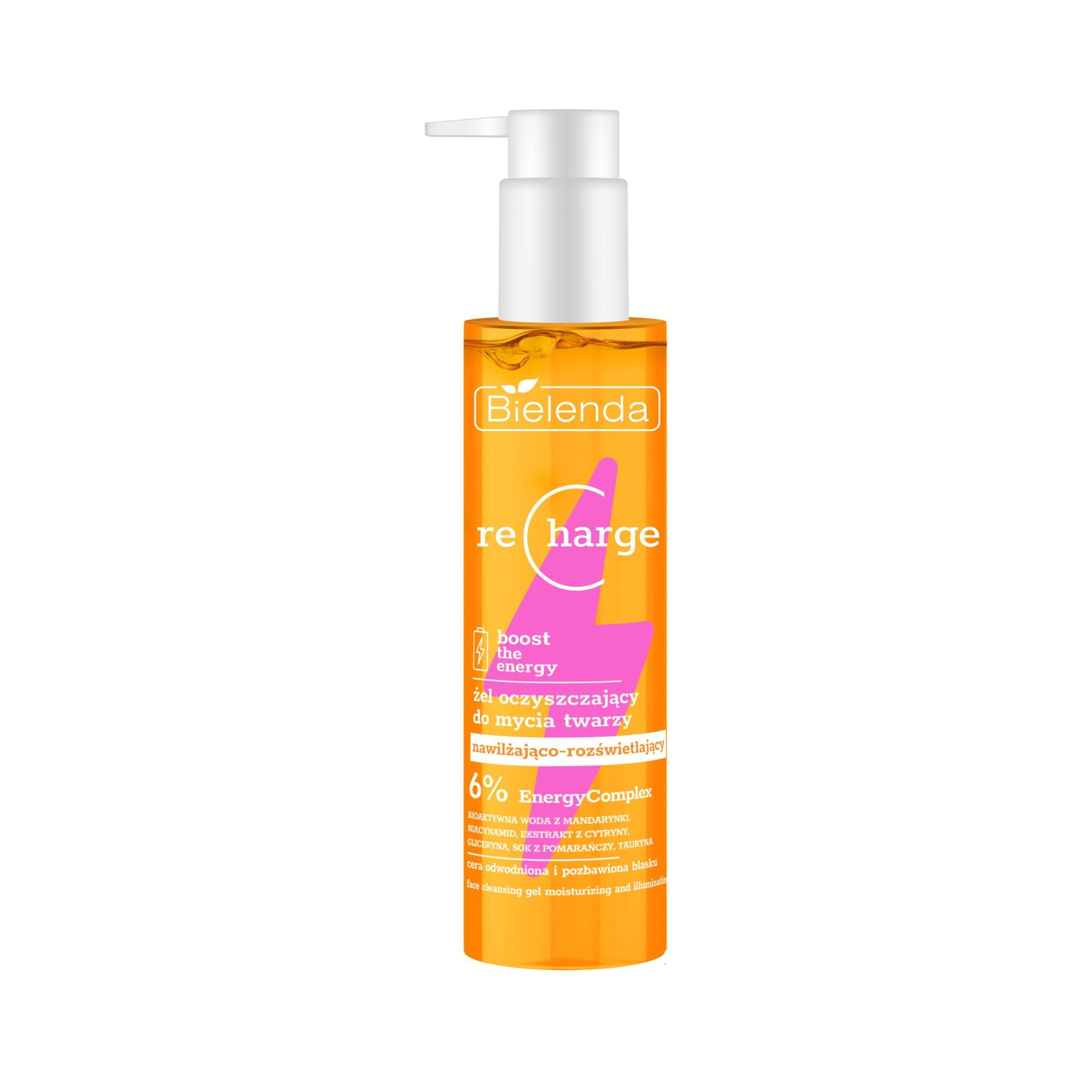 Bielenda RECHARGE boost the energy - moisturizing and brightening cleansing gel, 150 ml capacity