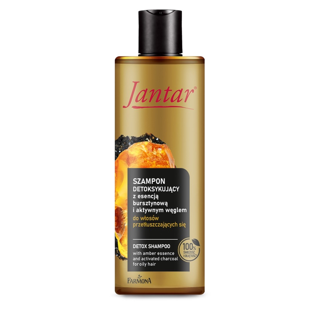 Jantar - detoxifying shampoo with amber essence and active carbon for oily hair, volume 300 ml