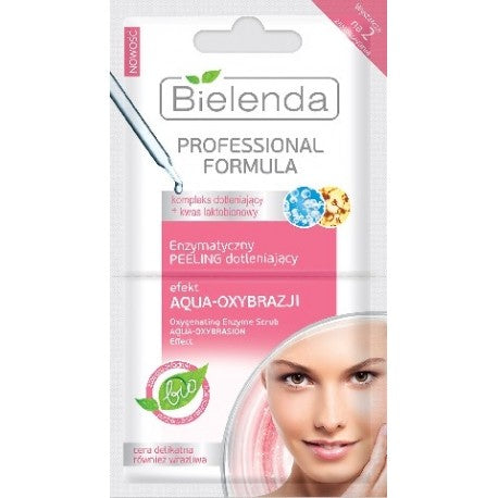 Professional Formula - Maseczka peeling enzymatyczny, Efekt Aqua-oxybrazji, poj. 2 x 5 g.