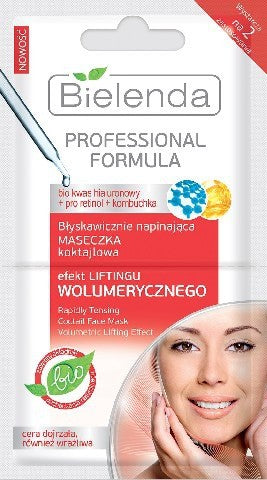 Professional Formula - Instant tightening cocktail mask, VOLUME LIFTING effect, 2 x 5 g capacity.