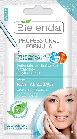 Professional Formula - Oxygenating and Moisturizing Mask Revitalizing Effect, 2 x 5 g capacity.