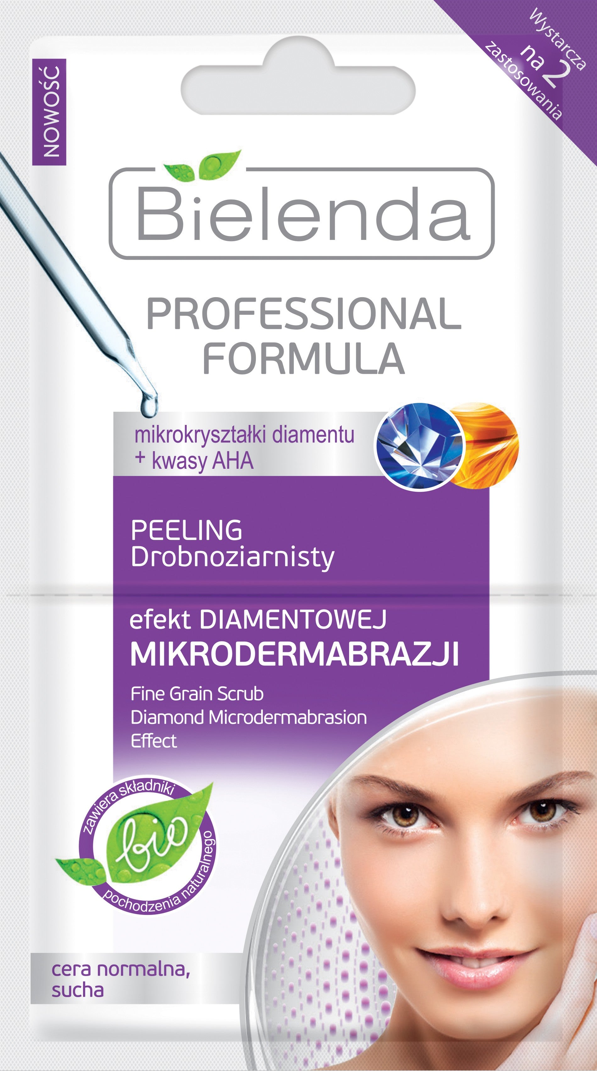 Professional Formula - fine peeling Diamond microdermabrasion effect, 2 x 5 g capacity.