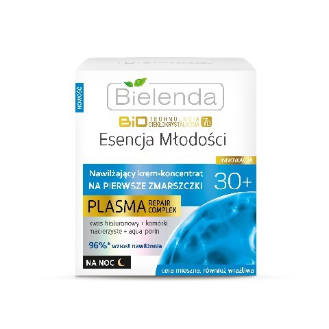 ESENCIA OF YOUTH - Moisturizing cream - concentrate for the first wrinkles 30+ at night, volume 50 ml.