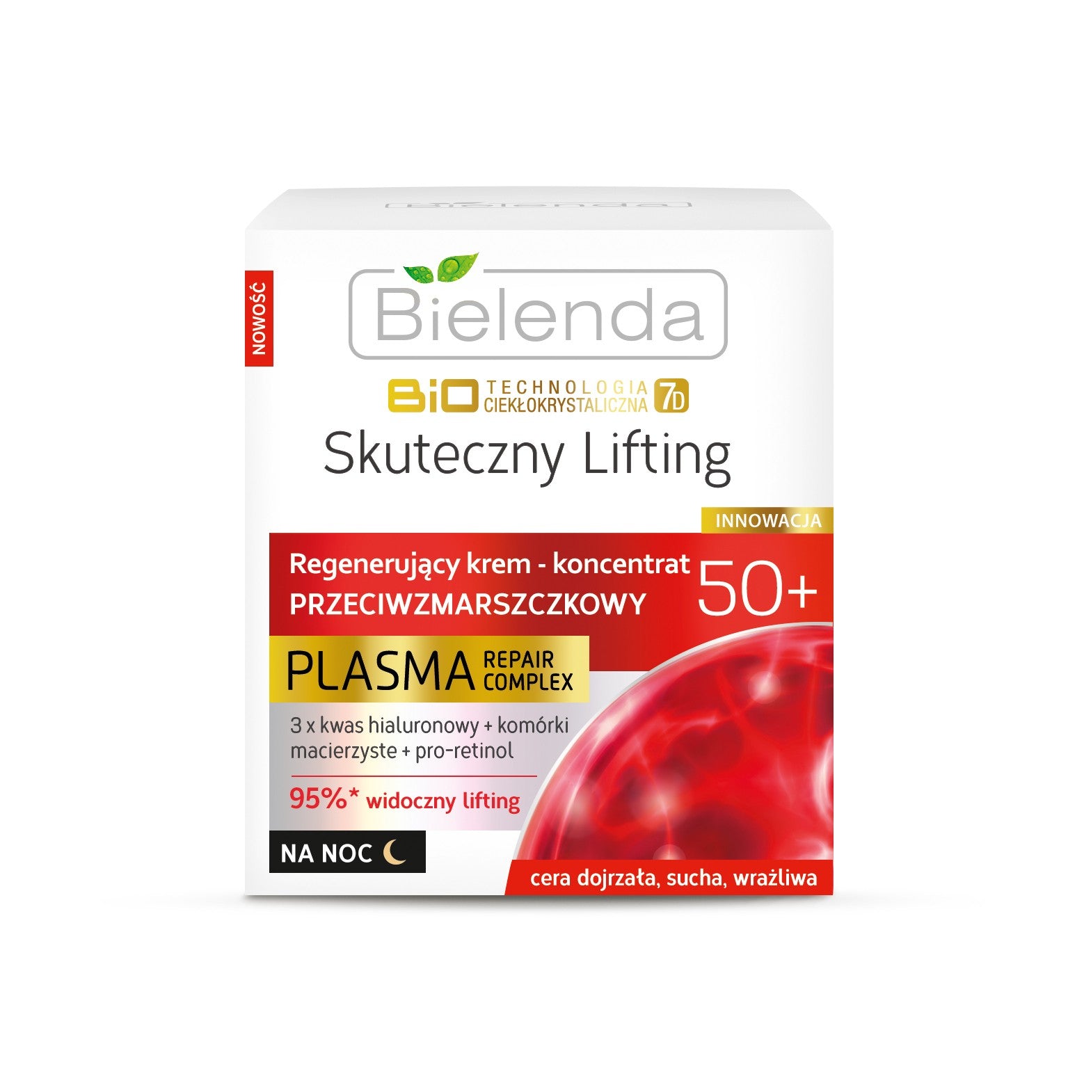 EFFECTIVE LIFTING - Lifting cream - anti-wrinkle concentrate 50+ for night, volume 50 ml.