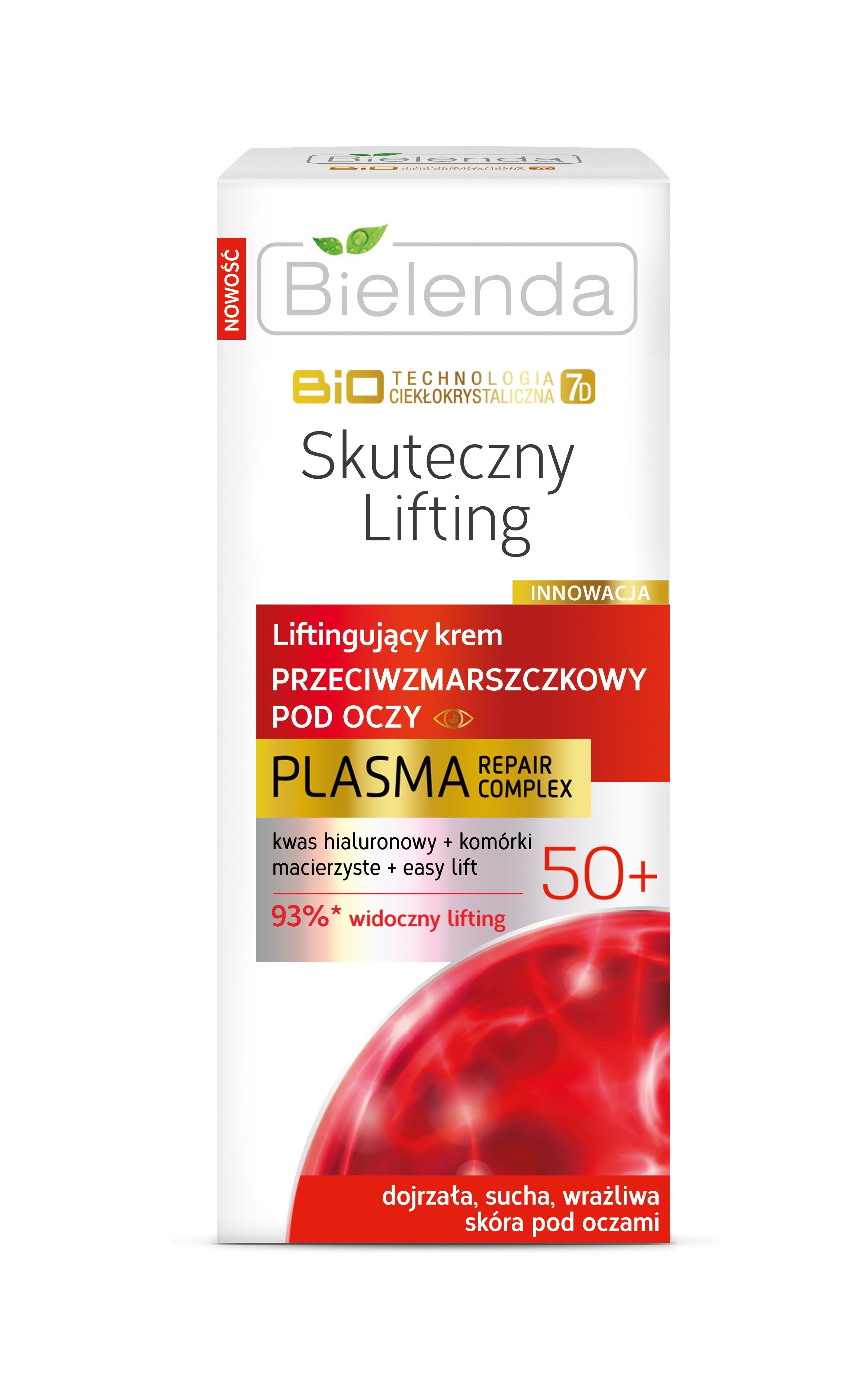 EFFECTIVE LIFTING - Lifting anti-wrinkle cream 50+ under eyes, volume 15 ml.