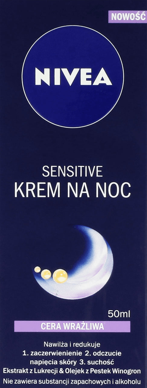 Sensitive - night cream, 50 ml capacity.