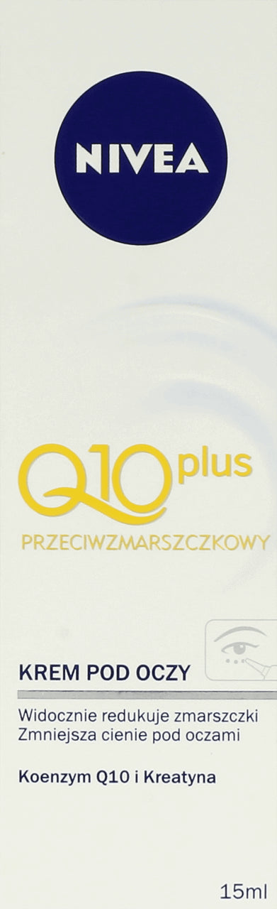 Q10 plus, anti-wrinkle eye cream, capacity 15 ml.