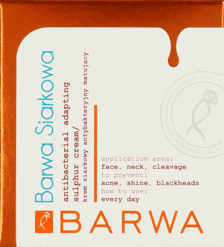 Antibacterial sulfur mattifying cream, capacity 50 ml.