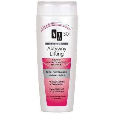 AA Age Technology 50+ Active Lifting - moisturizing and smoothing tonic, volume 200 ml.