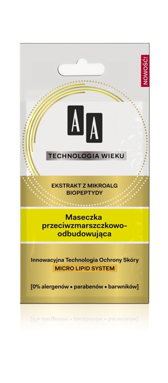 AA Age Technology - anti-wrinkle and rebuilding mask, 10 ml capacity.