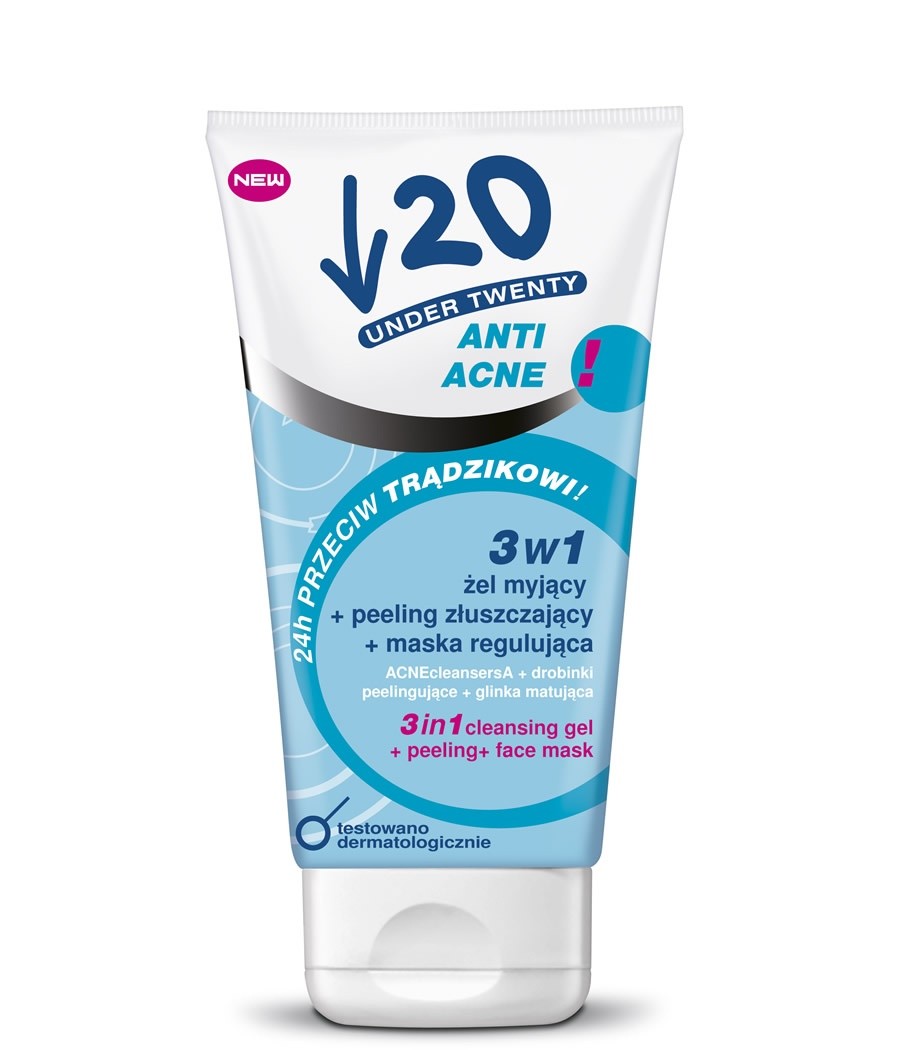 Cleansing gel + exfoliating scrub + 3-in-1 regulating mask, 150 ml capacity.