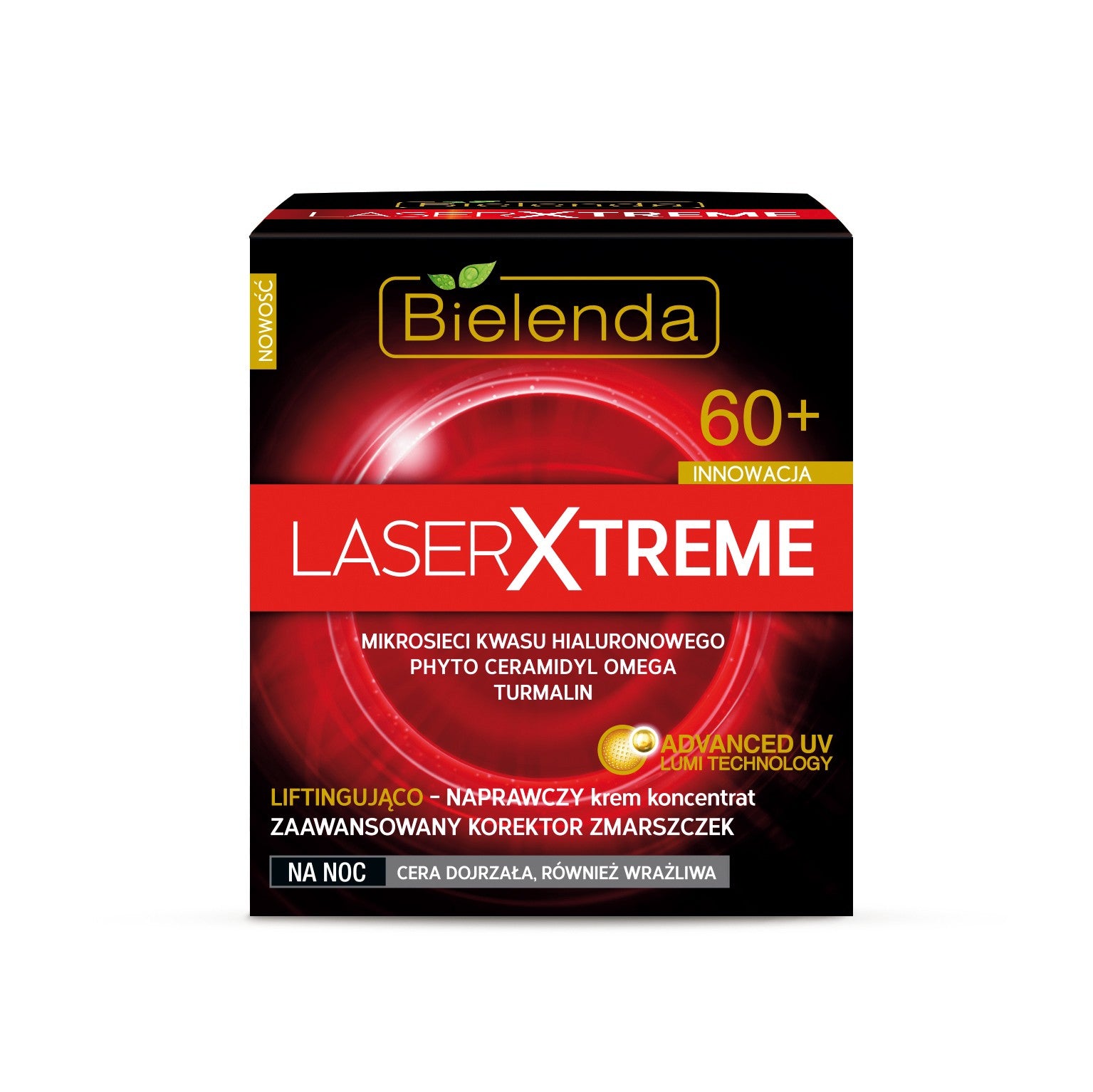 Laser Xtreme - Lifting and repairing night cream concentrate 60+, 50 ml capacity.
