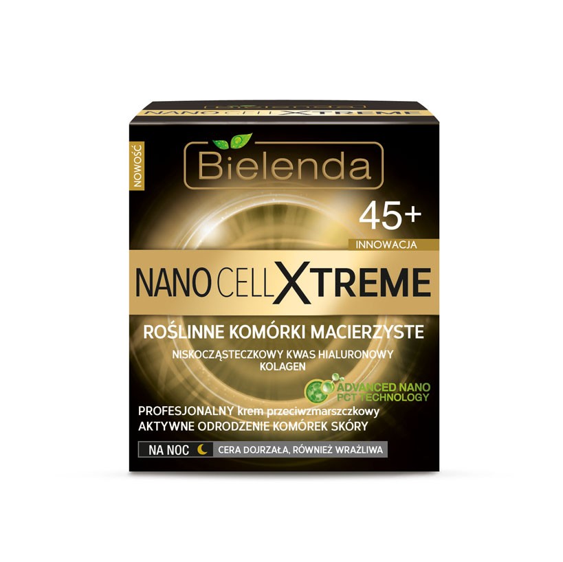 Nano Cell Xtreme - Professional anti-wrinkle 45+ night cream, 50 ml capacity.