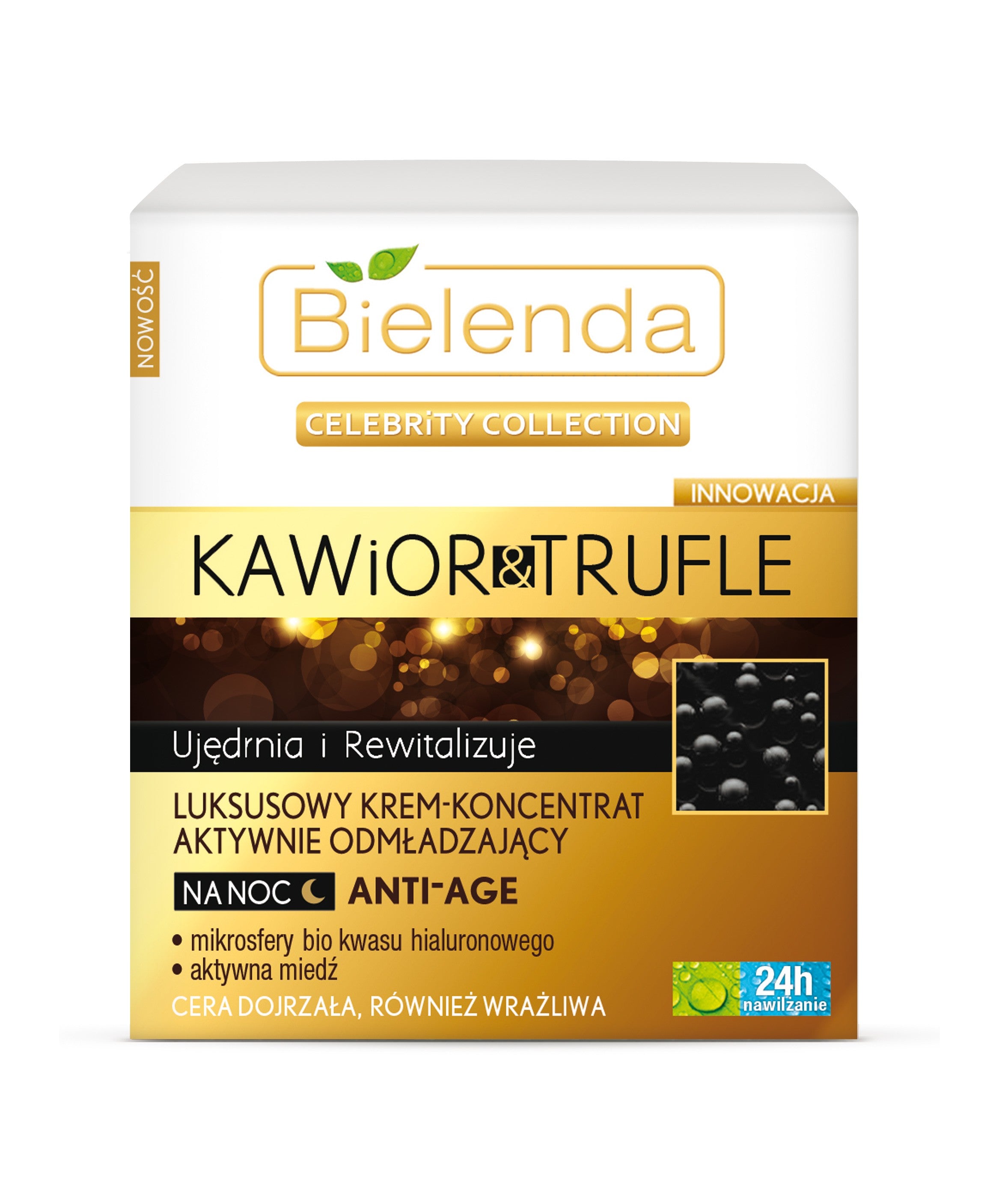 Celebrity Collection Caviar & Truffles - Luxurious ANTI-AGE active rejuvenating night cream-concentrate, 50 ml capacity.