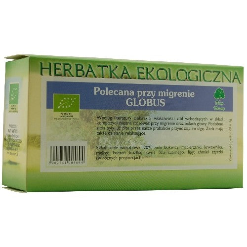 Globus Recommended for Migraine Tea, 20 sachets x 2 g