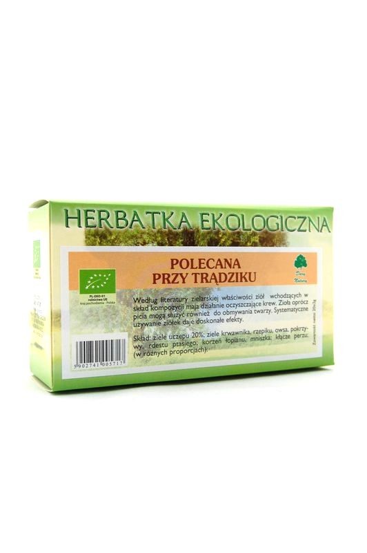 Tea recommended for acne, capacity 20 sachets x 2 g