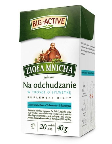 Monk's Herbs recommended for weight loss, capacity 20 sachets x 2 g