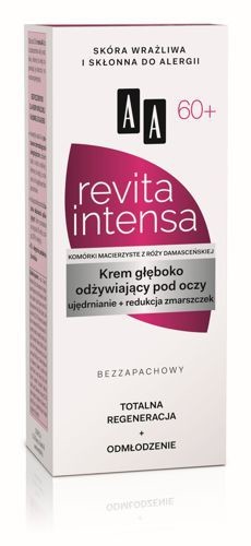 Revita Intensa 60+ Deeply nourishing eye cream firming + wrinkle reduction, volume 15 ml.
