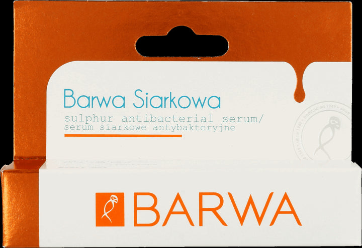 Antibacterial sulfur serum, capacity 15 ml.