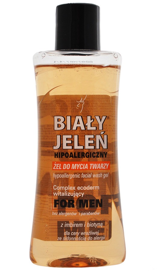 Hypoallergenic vitalizing facial cleansing gel for men, capacity 175 ml.