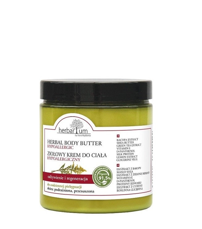 Herbarium Hypoallergic - Body cream, 250 ml capacity.