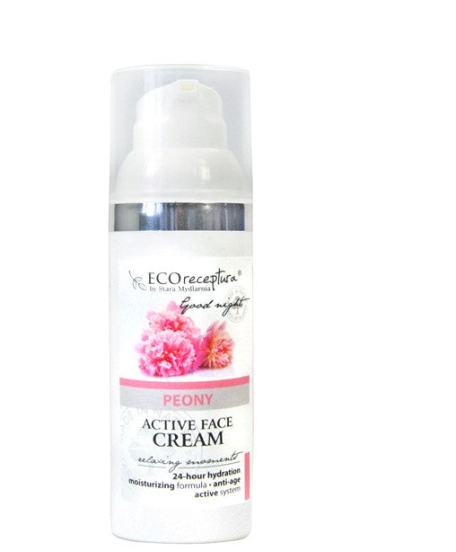 Eco receptura Peony - aktywny krem przeciwzmarszczkowy, poj. 50 ml.