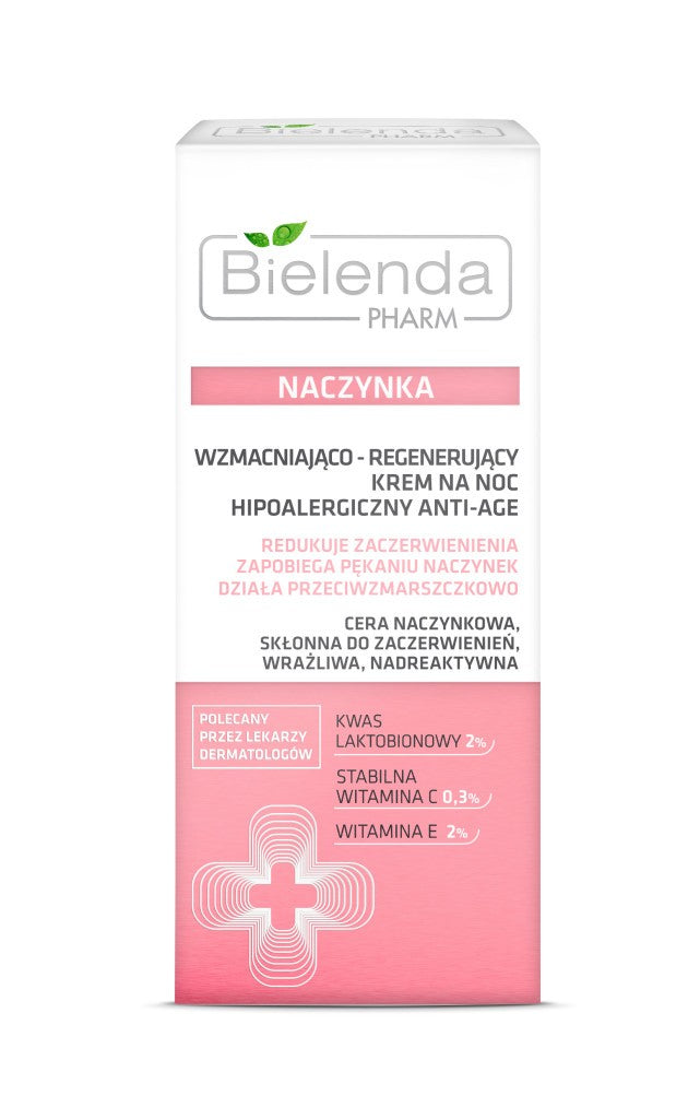 Pharm Naczynka - Krem na noc wzmacniająco regeneracyjny hipoalergiczny, poj. 50 ml.