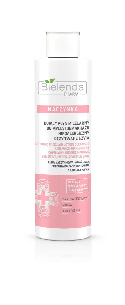 Pharm Naczynka - Płyn miceralny kojący do demakijażu twarzy, oczu i szyi, poj. 200 ml.