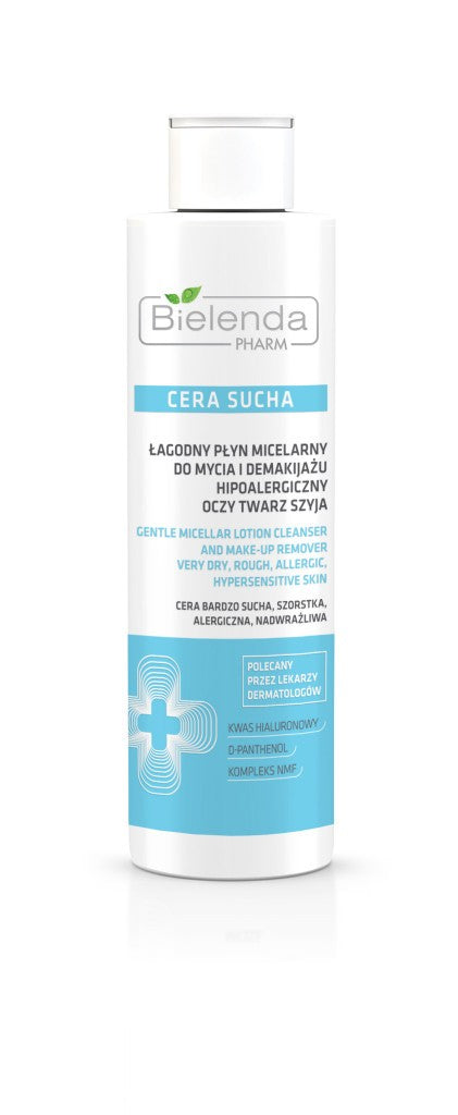Pharm Cera Sucha - Płyn miceralny do demakijażu twarzy, oczu i szyi hipoalergiczny, poj. 200 ml.