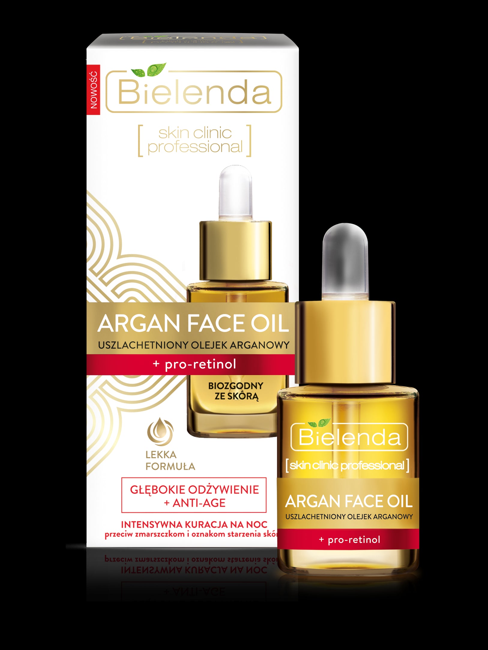 Argan Face Oil - Uszlachetniony olejek arganowy + pro-retinol na noc, poj. 15 ml.