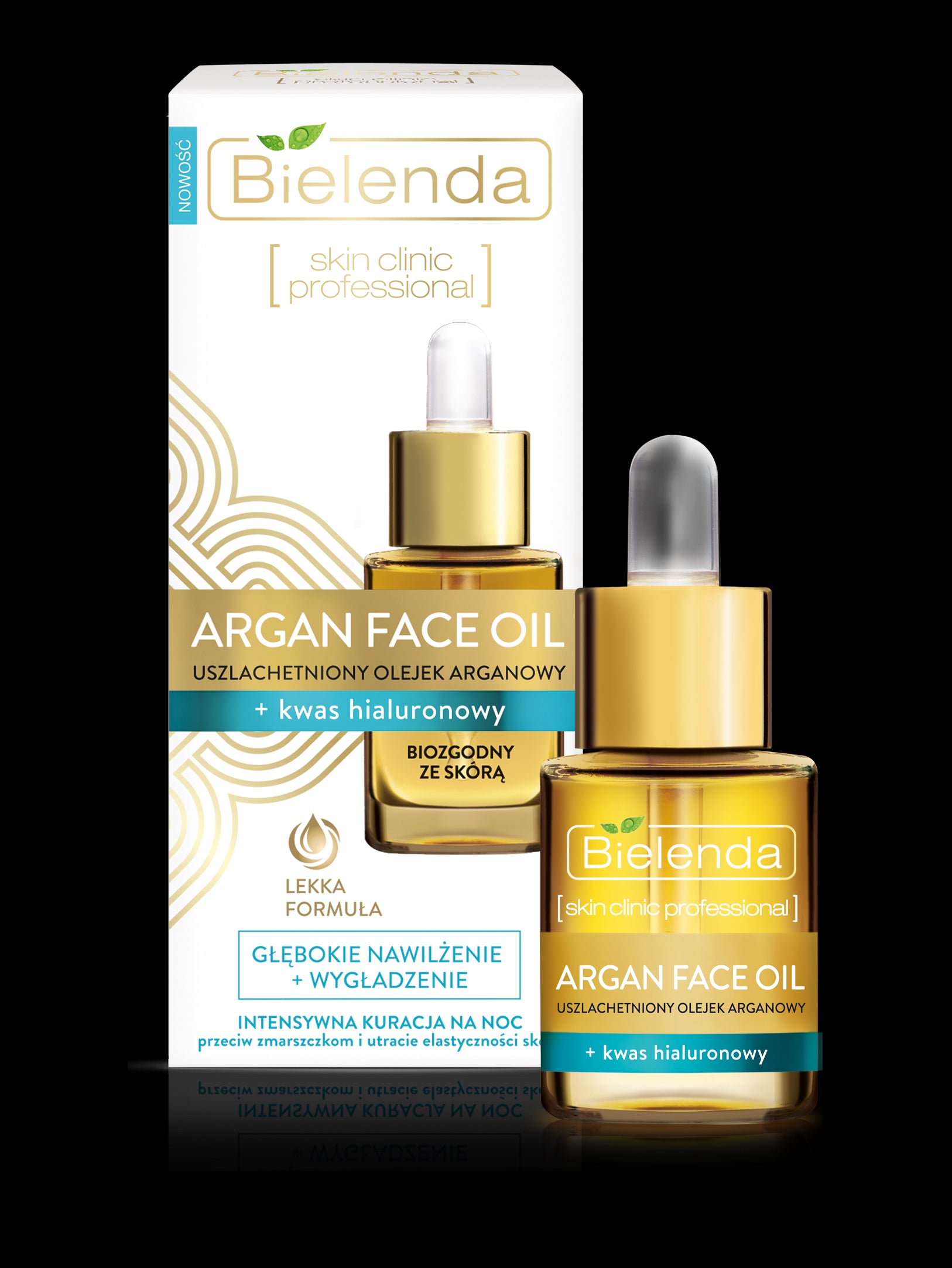 Argan Face Oil - Uszlachetniony olejek arganowy + kwas hialuronowy na noc, poj. 15 ml.