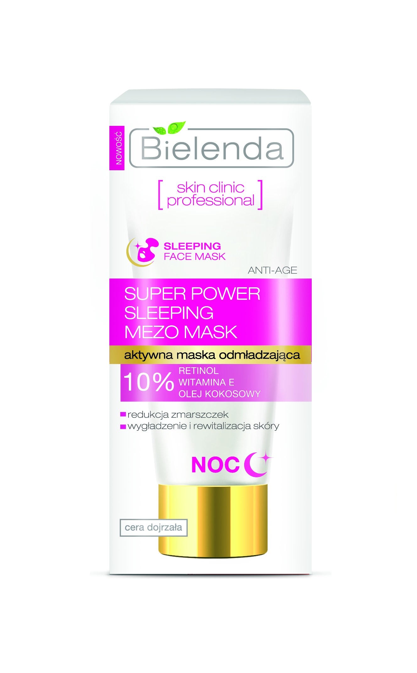 SKIN CLINIC PROFESSIONAL - Aktywna maska odmładzająca ANTI-AGE na NOC, poj. 50 ml.