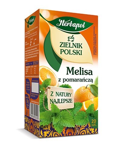 Polish Herb Garden - Lemon Balm with Orange, net weight: 1.23 oz (20 sachets x 0.06 oz)