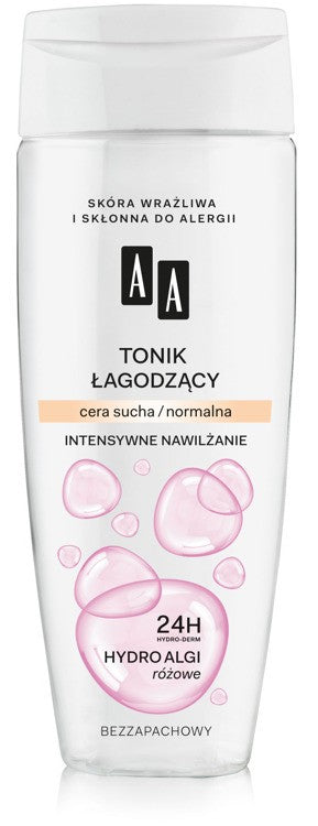 HYDRO ALGI różowe - tonik łagodzący cera sucha/ normalna, poj. 200 ml.