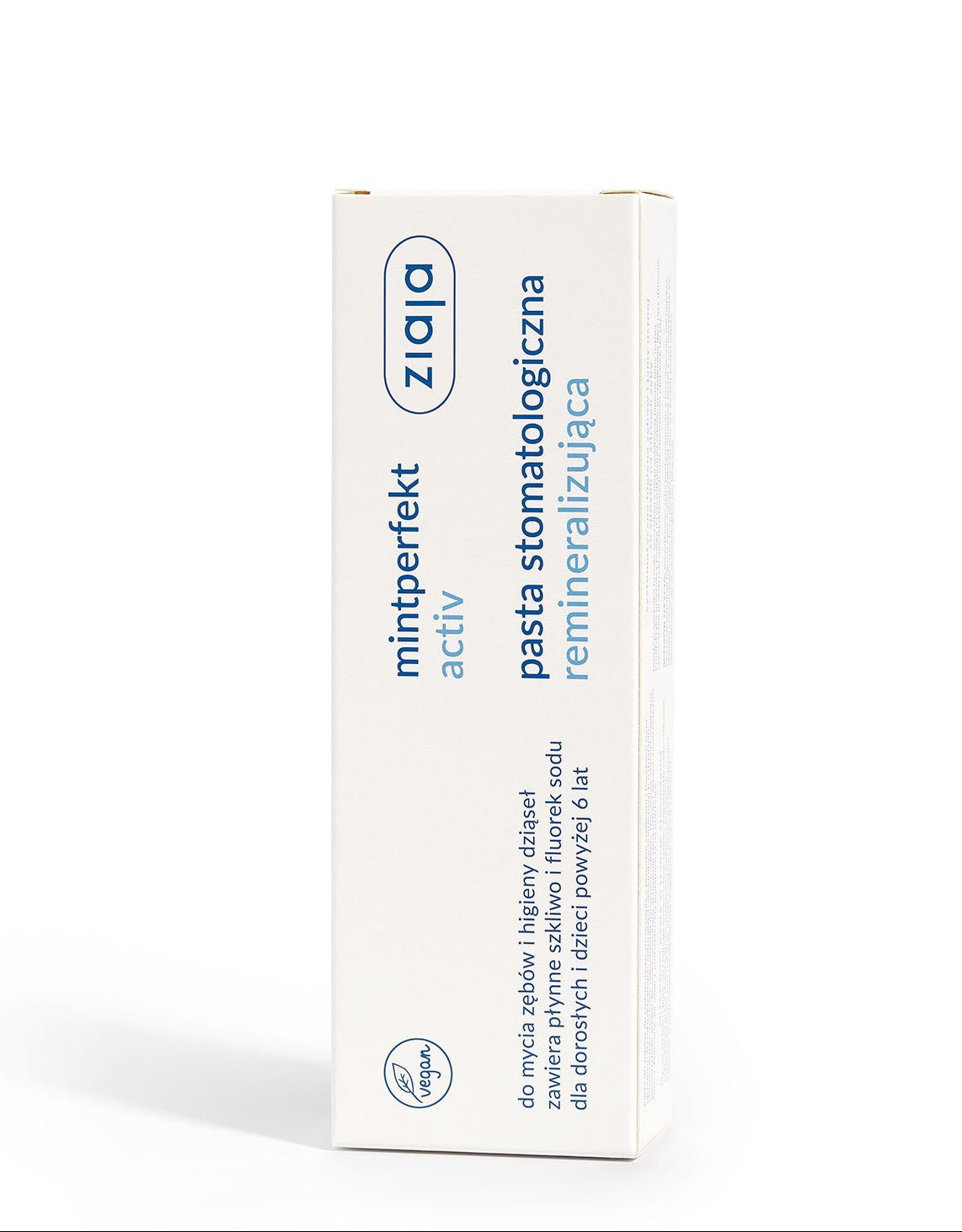 Ziaja Mintperfekt Activ - Remineralizing Toothpaste with Fluoride – 2.5 fl oz (75 ml)