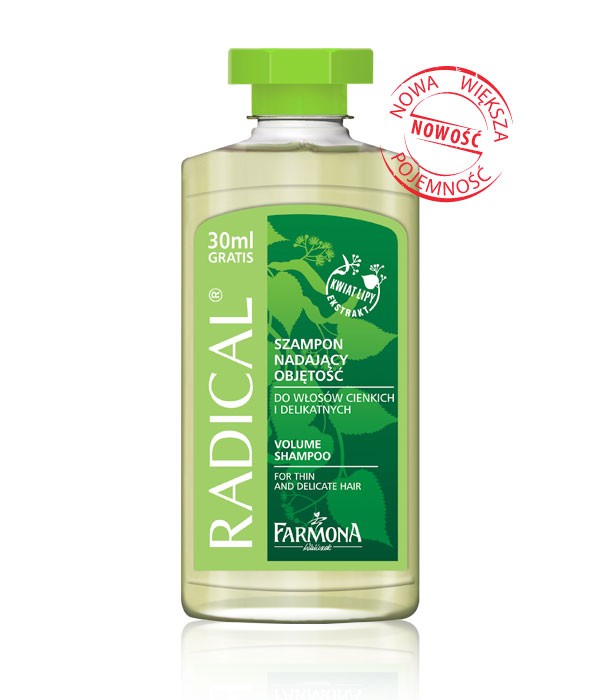 RADICAL - szampon nadający objętość do włosów cienkich i delikatnych, poj. 330 ml.