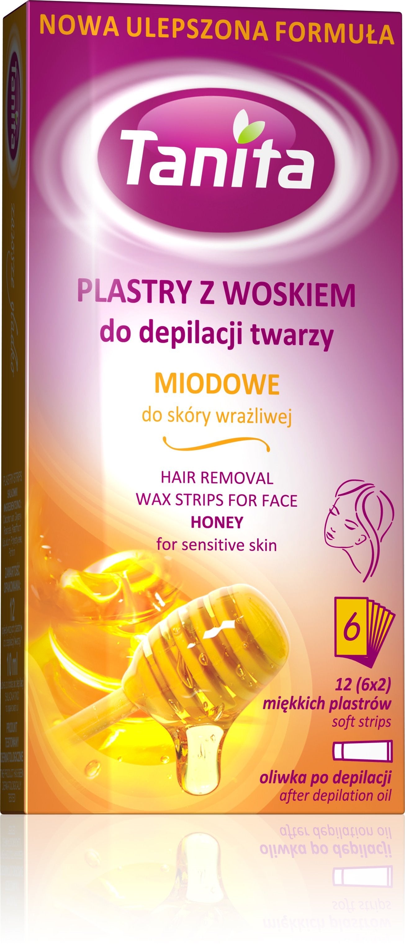 TANITA - Miodowe plastry z woskiem do depilacji twarzy