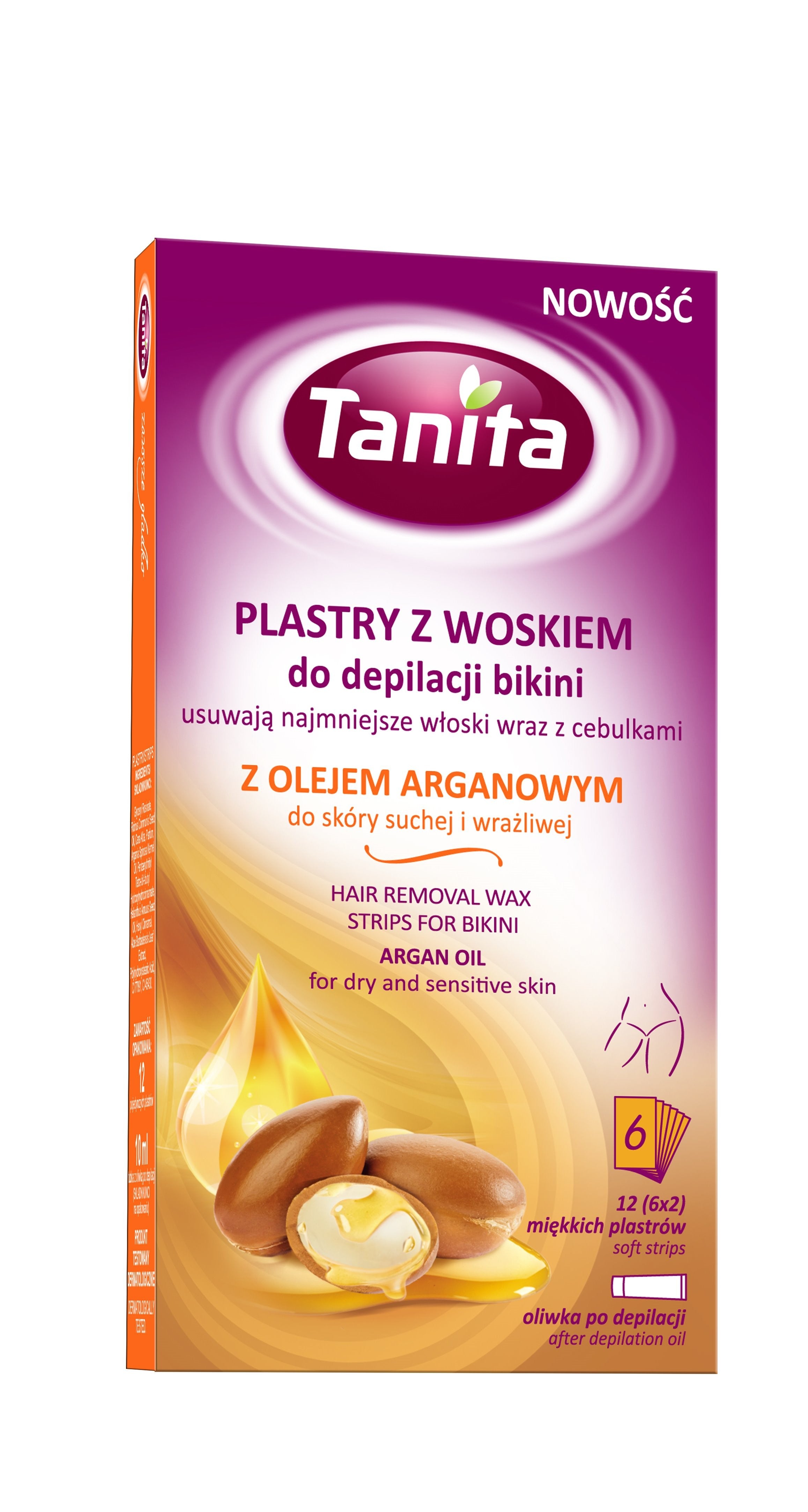 TANITA - Plastry do depilacji bikini z olejem arganowym