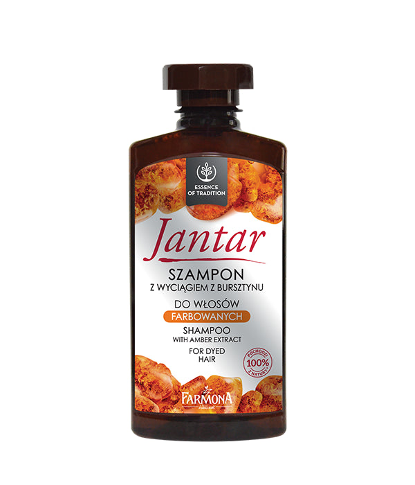 Jantar - Szampon z wyciągiem z bursztynu do włosów farbowanych, poj. 330 ml.