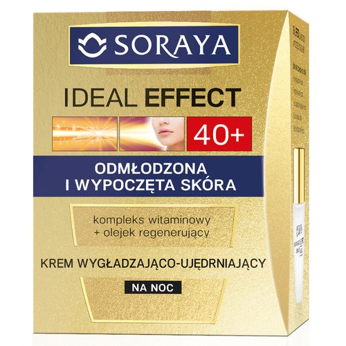 Soraya Ideal Effect 40+, krem wygładzająco-ujędrniający na noc, poj. 50 ml.
