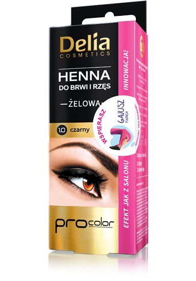 Henna żelowa do brwi i rzęs - czarny 1.0