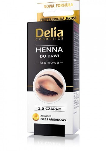 Henna for eyebrows in cream - black 1.0