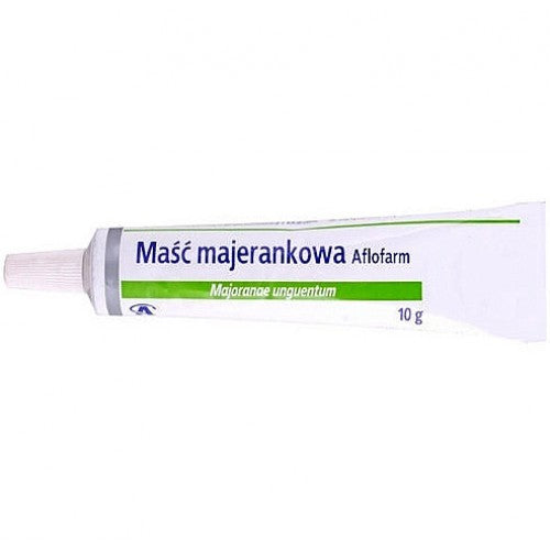 Marjoram ointment, 10 g capacity.