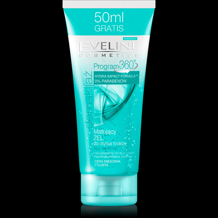 Program 360° - matujący żel do mycia twarzy ALL-IN-ONE, poj. 200 ml.