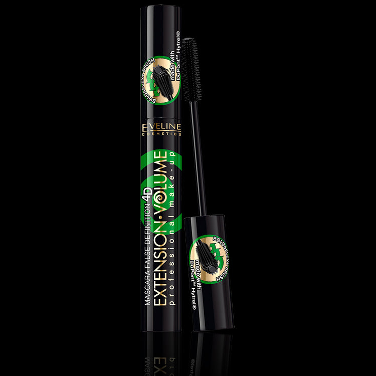 Extension Volume Professional make-up 4D FALSE DEFINITION long & curl up & full separation mascara, capacity 10 ml.
