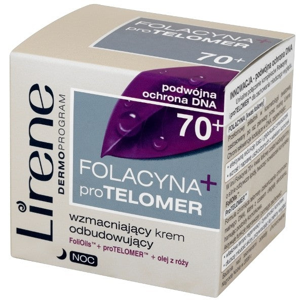 Folacyna proTelomer 70+, wzmacniający krem odbudowujący na noc, poj. 50 ml.