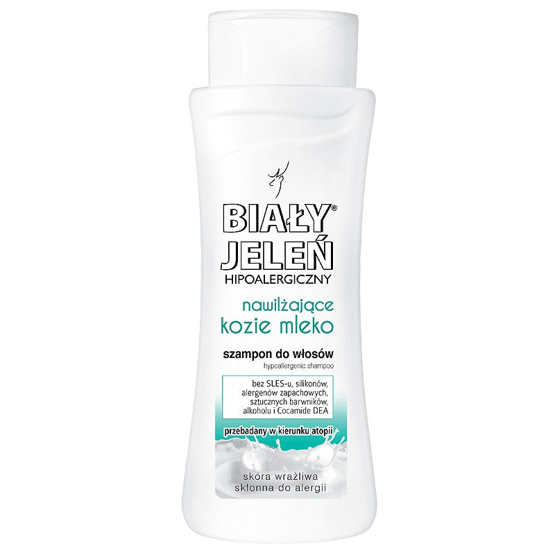 Hair shampoo BIAŁY JELEŃ hypoallergenic - goat milk, volume 300 ml.