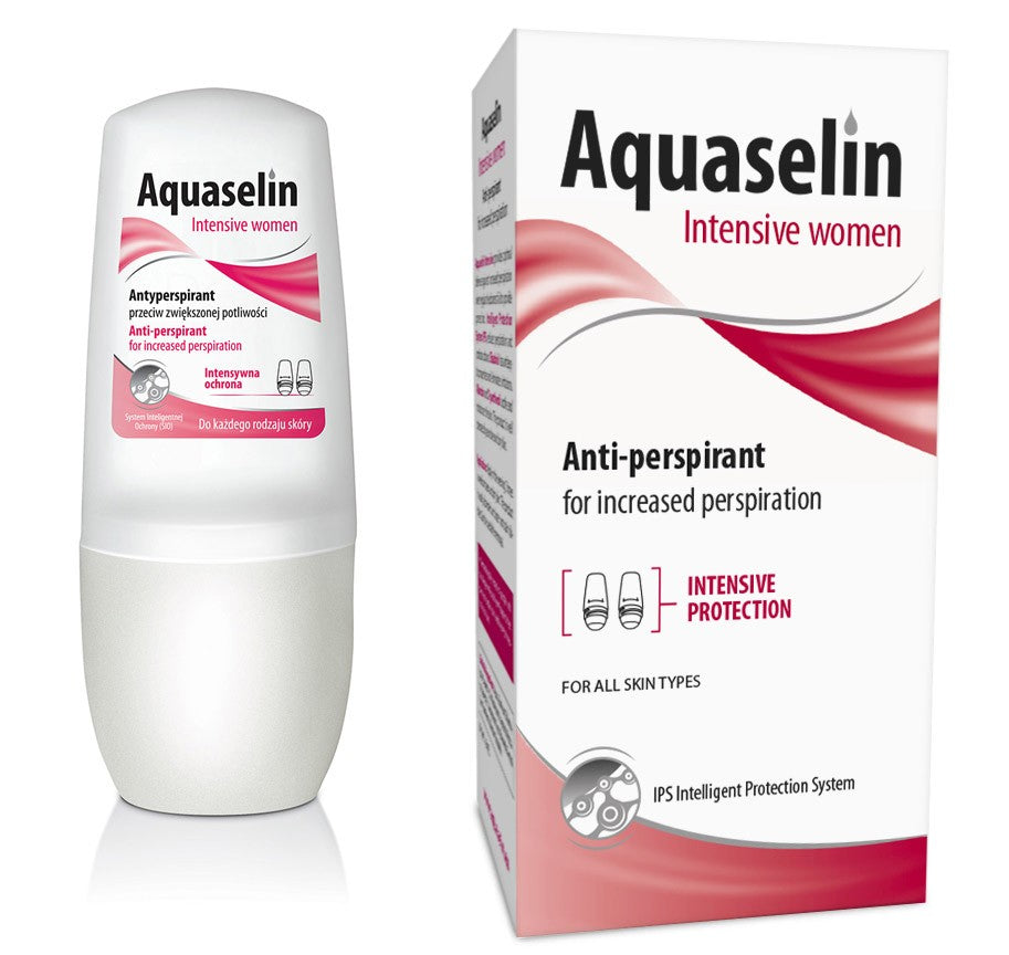 AQUASELIN Intensive women - antyperspirant przeciw zwiększonej potliwości, poj. 15 ml.