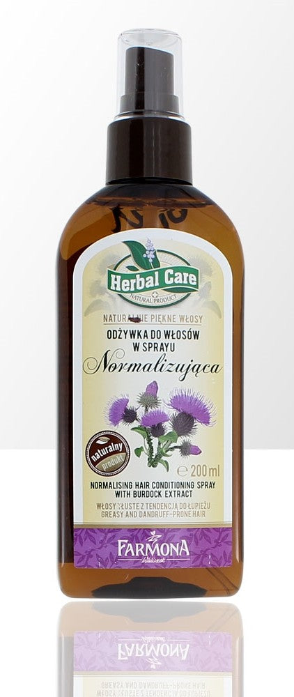 Herbal Care - odżywka normalizująca w sprayu Łopian, włosy tłuste, z łupieżem, poj. 200 ml