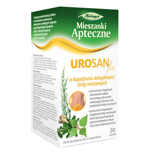 UROSAN fix - W ŁAGODZENIU DOLEGLIWOŚCI DRÓG MOCZOWYCH, poj. 20 saszetek x 2 g